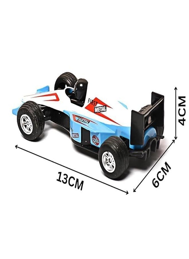 بلس بوينت سيارات سباق فورمولا 1 صغيرة من المعدن المصبوب من PLUSPOINT للأطفال، نموذج سيارة سباق فورمولا 1 عالية السرعة، سيارات سحب للخلف، ألعاب سيارات قابلة للتجميع للأولاد من عمر 3 سنوات فما فوق - Image 5